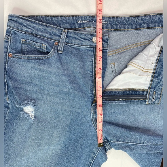 Old Navy High-Rise OG Loose Distressed Jeans Size 16 - Picture 6 of 7